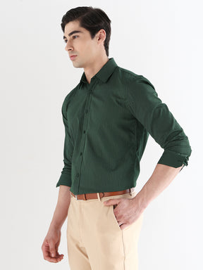 Men Comfort Fit Pure Cotton Checked Formal Shirt
