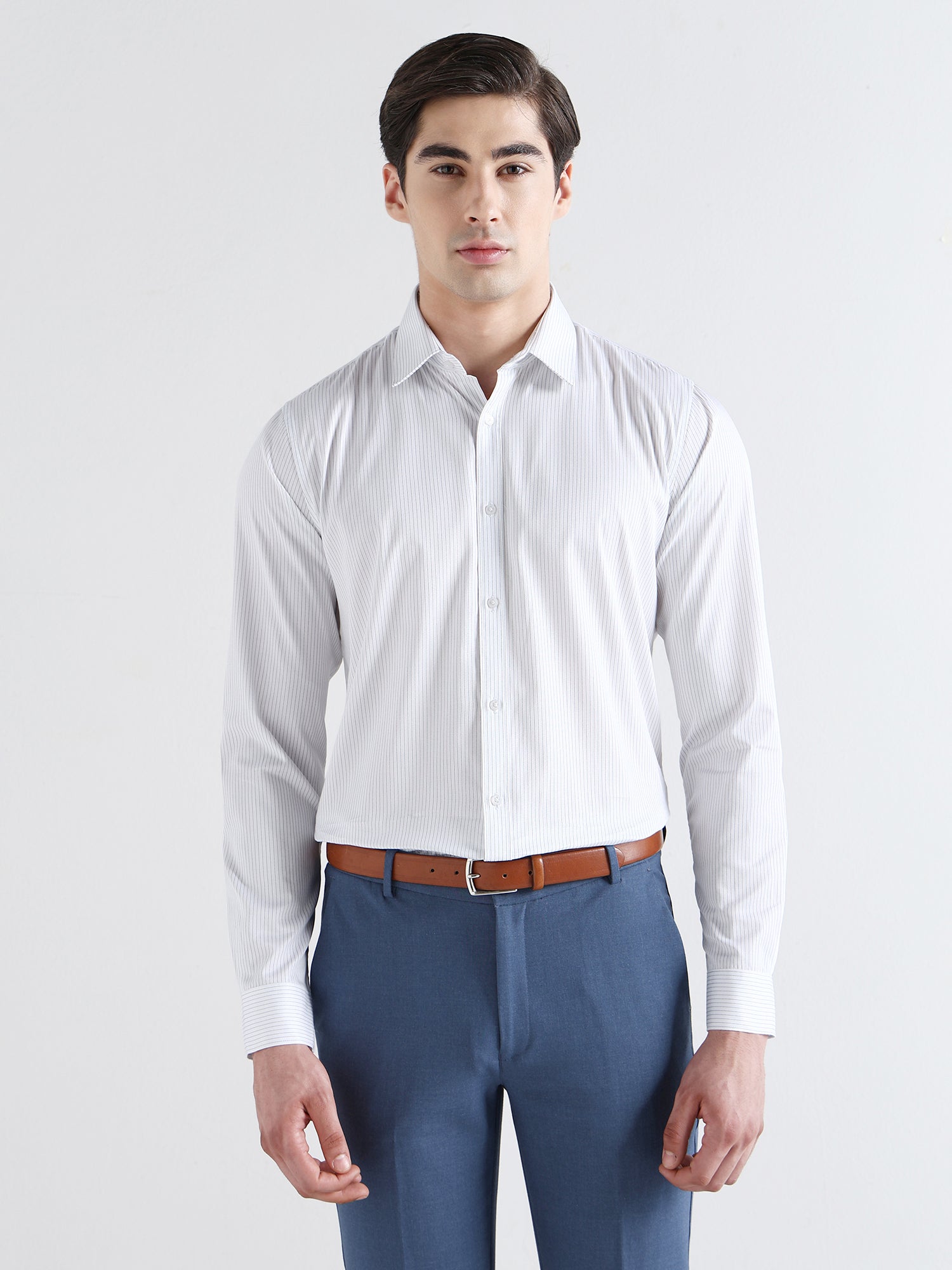 Men Comfort Fit Pure Cotton Striped Formal Shirt
