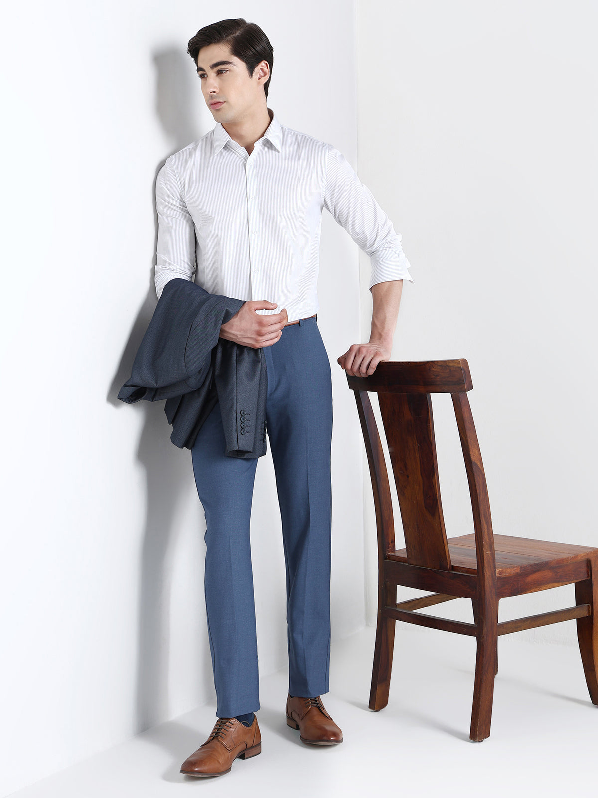 Men Comfort Fit Pure Cotton Striped Formal Shirt