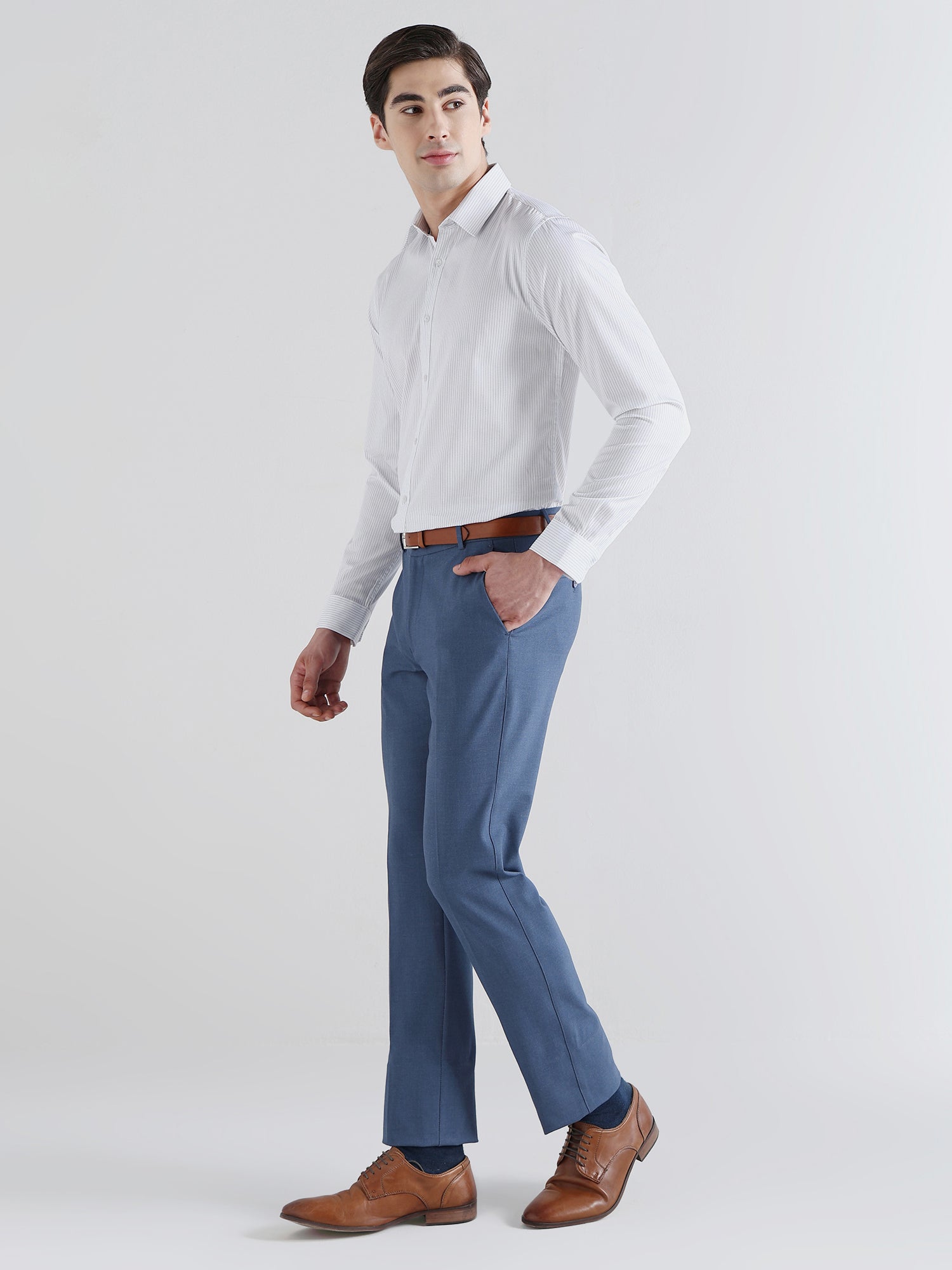 Men Comfort Fit Pure Cotton Striped Formal Shirt