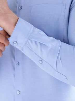 Men Slim Fit Cotton Rich Solid Formal Shirt