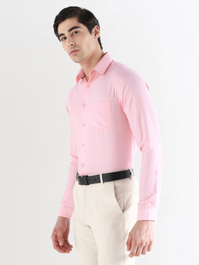 Men Slim Fit Cotton Rich Solid Formal Shirt