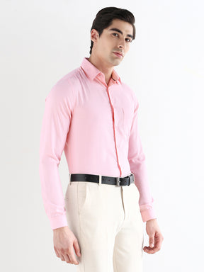 Men Slim Fit Cotton Rich Solid Formal Shirt