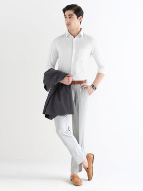 Men Slim Fit Cotton Rich Solid Formal Shirt