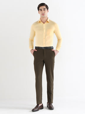 Men Slim Fit Cotton Rich Solid Formal Shirt