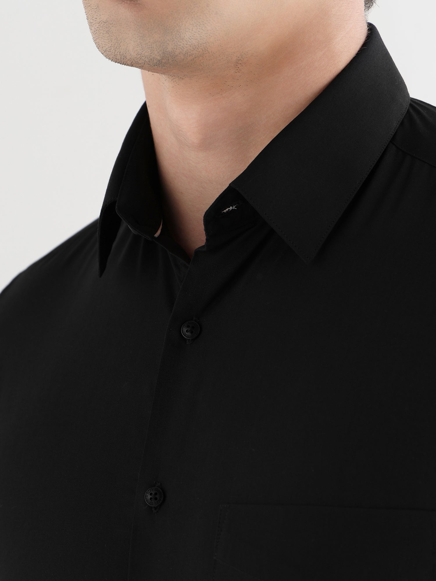 Men Slim Fit Extra Soft Solid Formal Shirt