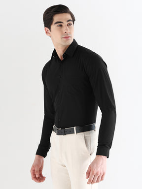 Men Slim Fit Extra Soft Solid Formal Shirt