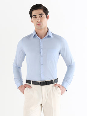 Men Slim Fit Extra Soft Solid Formal Shirt