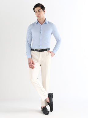 Men Slim Fit Extra Soft Solid Formal Shirt