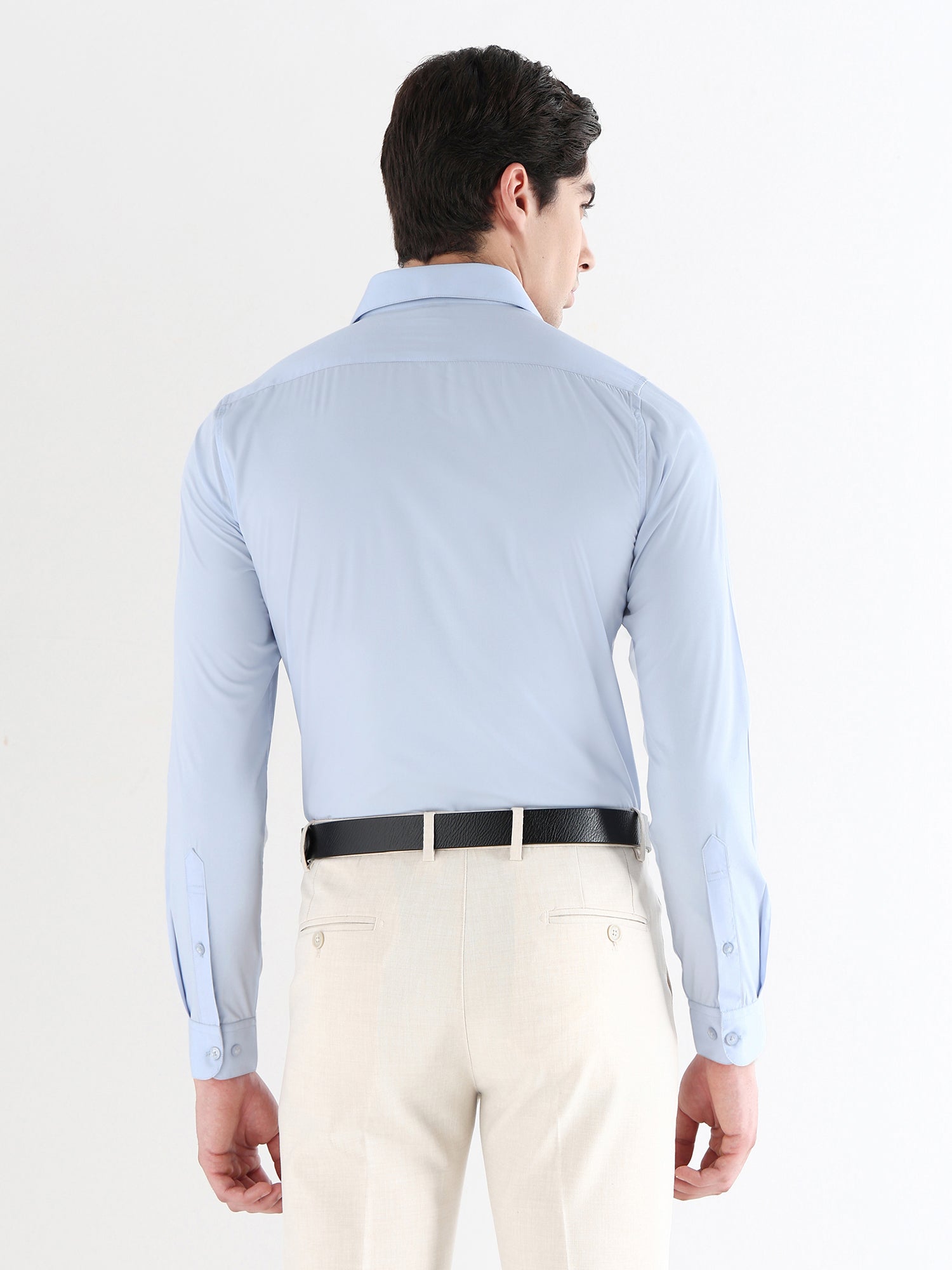Men Slim Fit Extra Soft Solid Formal Shirt