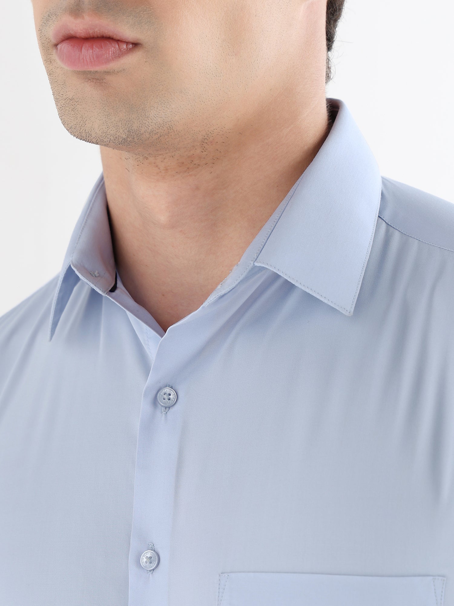 Men Slim Fit Extra Soft Solid Formal Shirt