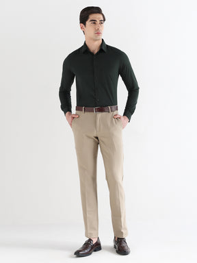 Men Slim Fit Extra Soft Solid Formal Shirt