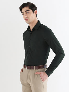 Men Slim Fit Extra Soft Solid Formal Shirt