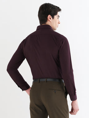 Men Slim Fit Extra Soft Solid Formal Shirt