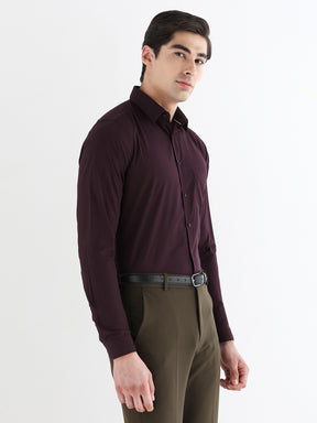 Men Slim Fit Extra Soft Solid Formal Shirt
