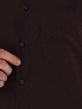 Men Slim Fit Extra Soft Solid Formal Shirt