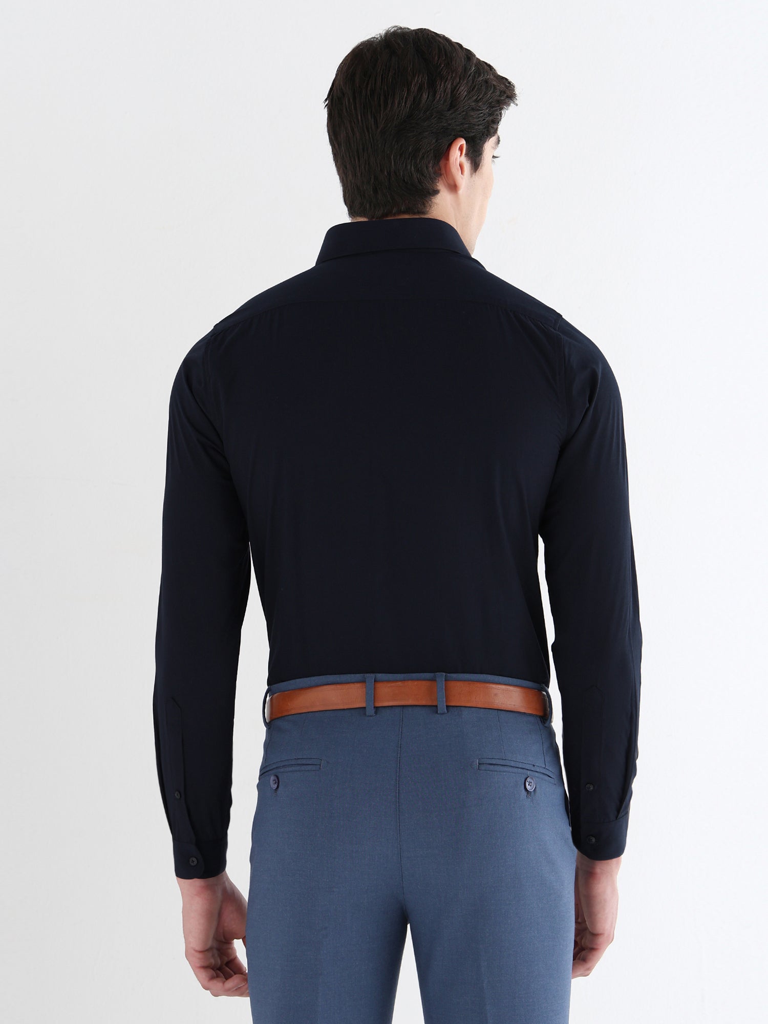 Men Slim Fit Extra Soft Solid Formal Shirt