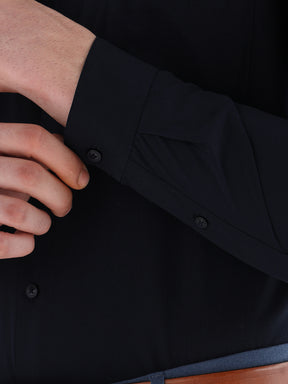 Men Slim Fit Extra Soft Solid Formal Shirt