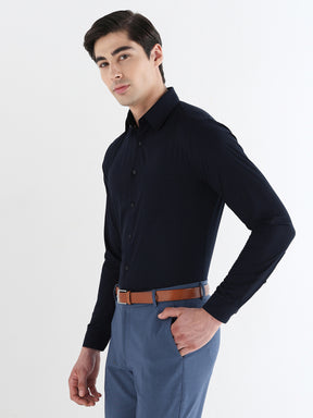 Men Slim Fit Extra Soft Solid Formal Shirt