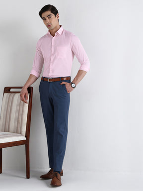 Men Slim Fit Extra Soft Solid Formal Shirt