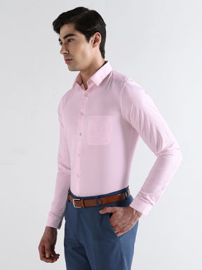 Men Slim Fit Extra Soft Solid Formal Shirt