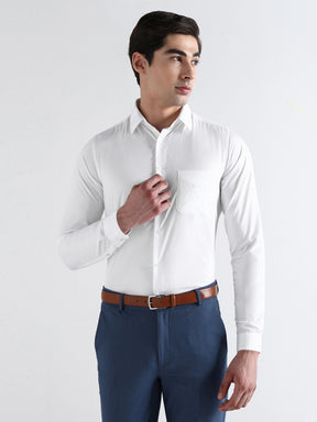 Men Slim Fit Extra Soft Solid Formal Shirt