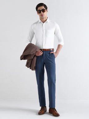 Men Slim Fit Extra Soft Solid Formal Shirt