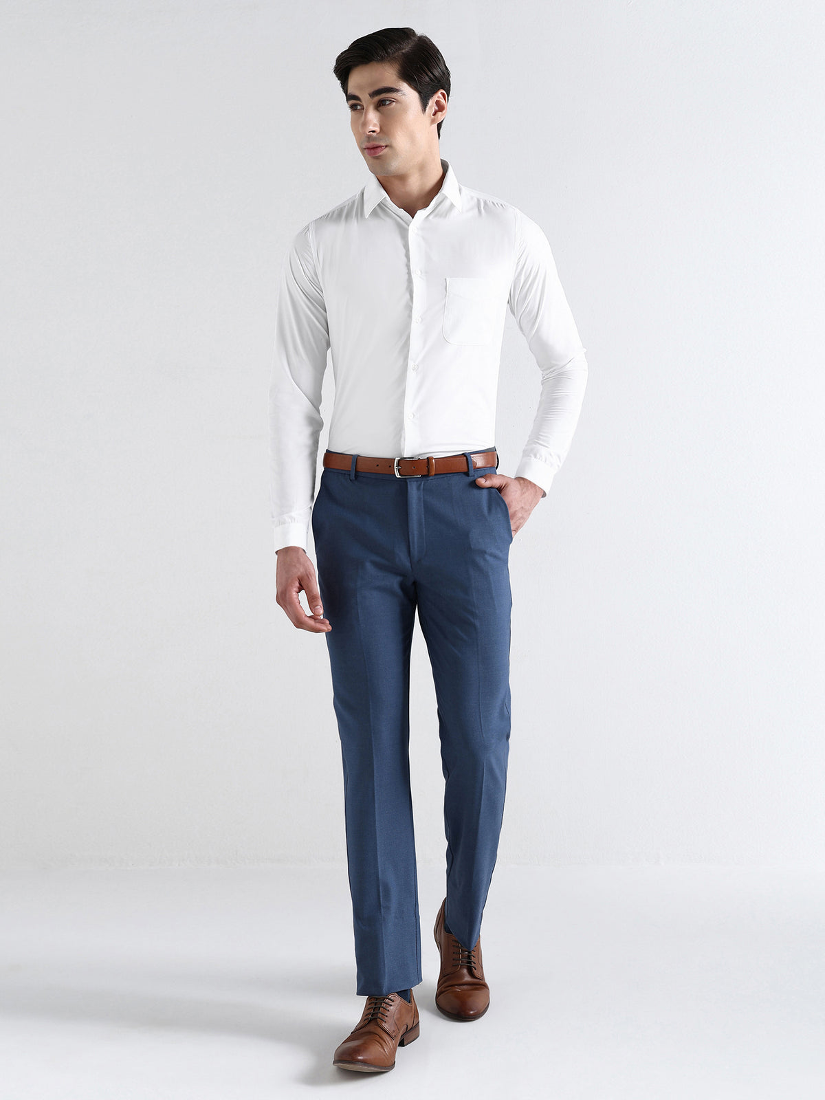 Extra Soft Solid Formal Shirt in White - Slim Fit