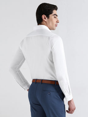 Men Slim Fit Extra Soft Solid Formal Shirt