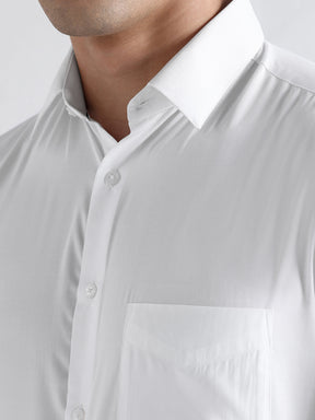 Men Slim Fit Extra Soft Solid Formal Shirt