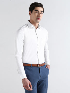 Men Slim Fit Extra Soft Solid Formal Shirt