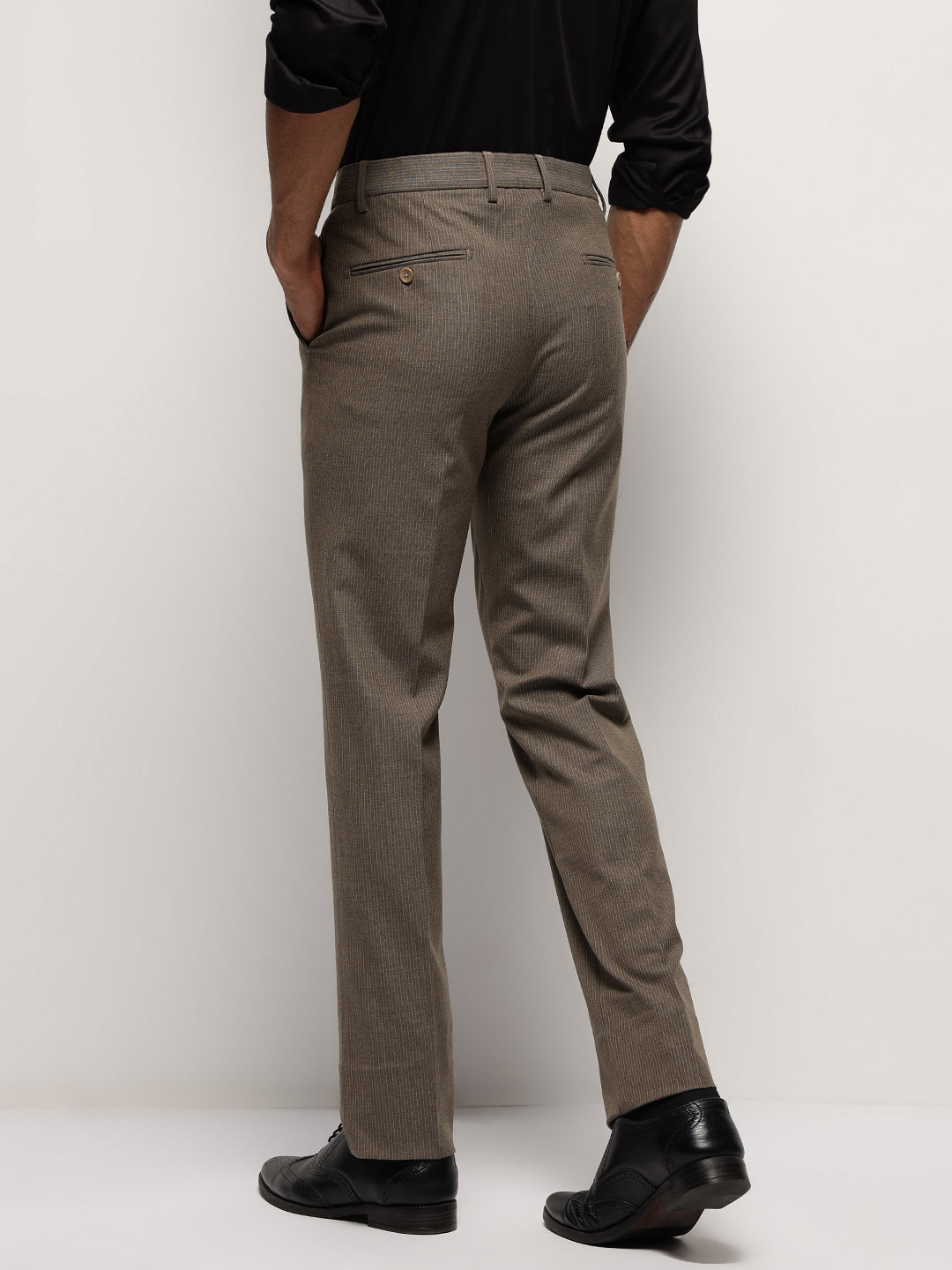 MoveLite™ Striped Trousers in Hardwood