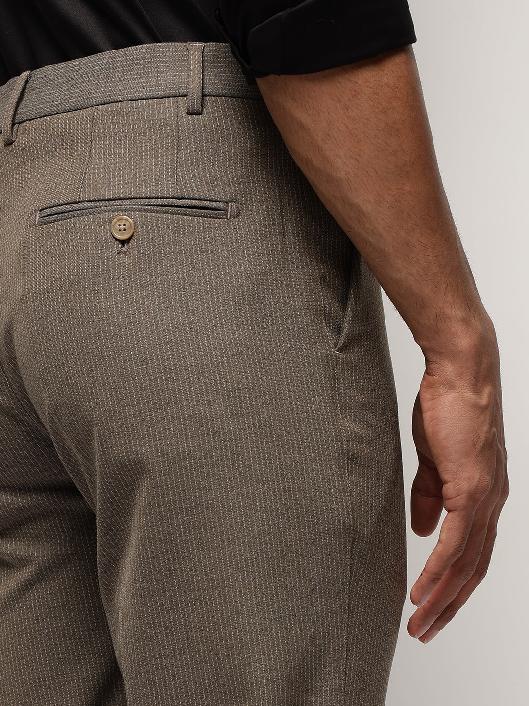 MoveLite™ Striped Trousers in Hardwood