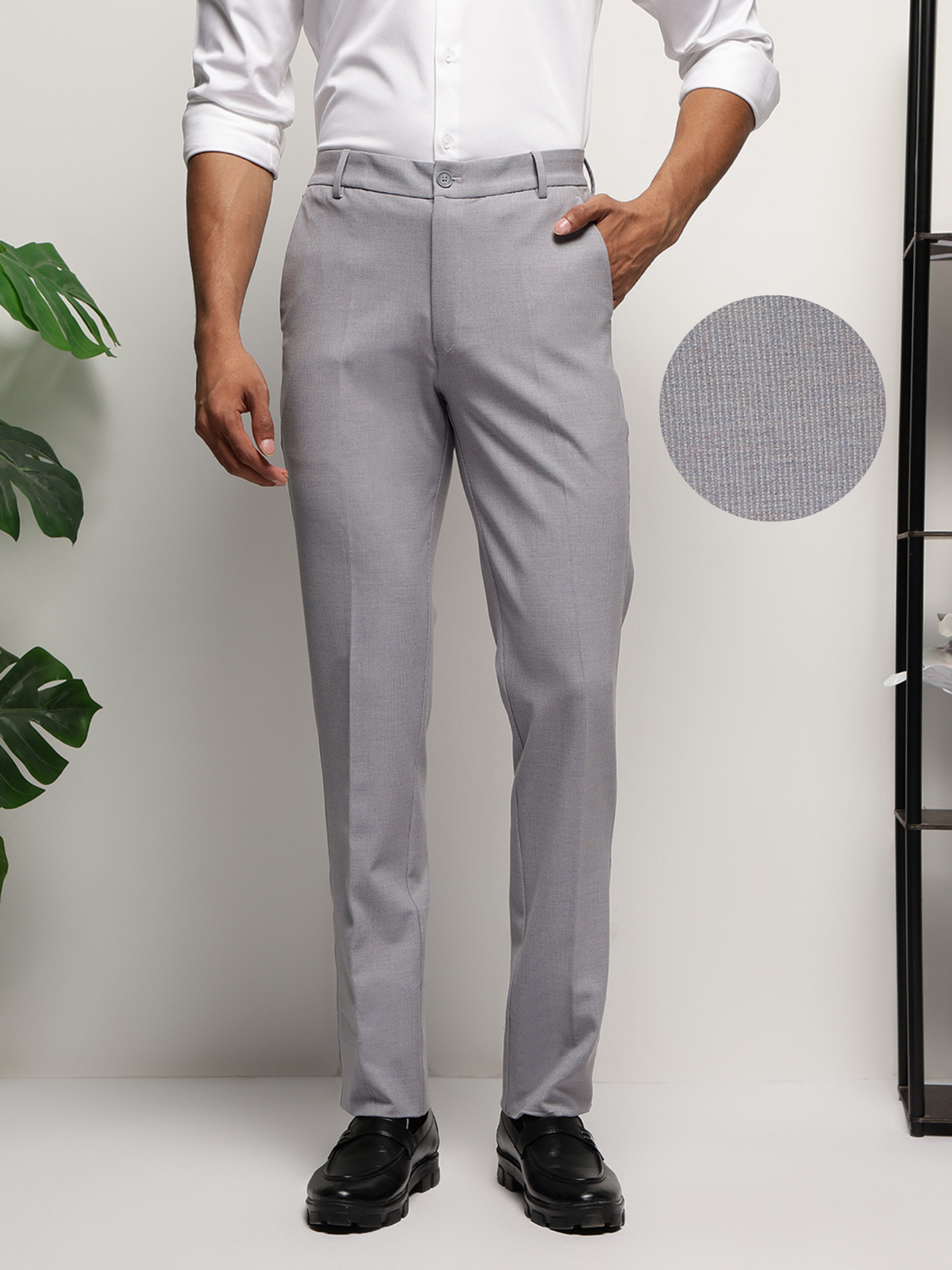 MoveLite™ Striped Trousers in Light Blue