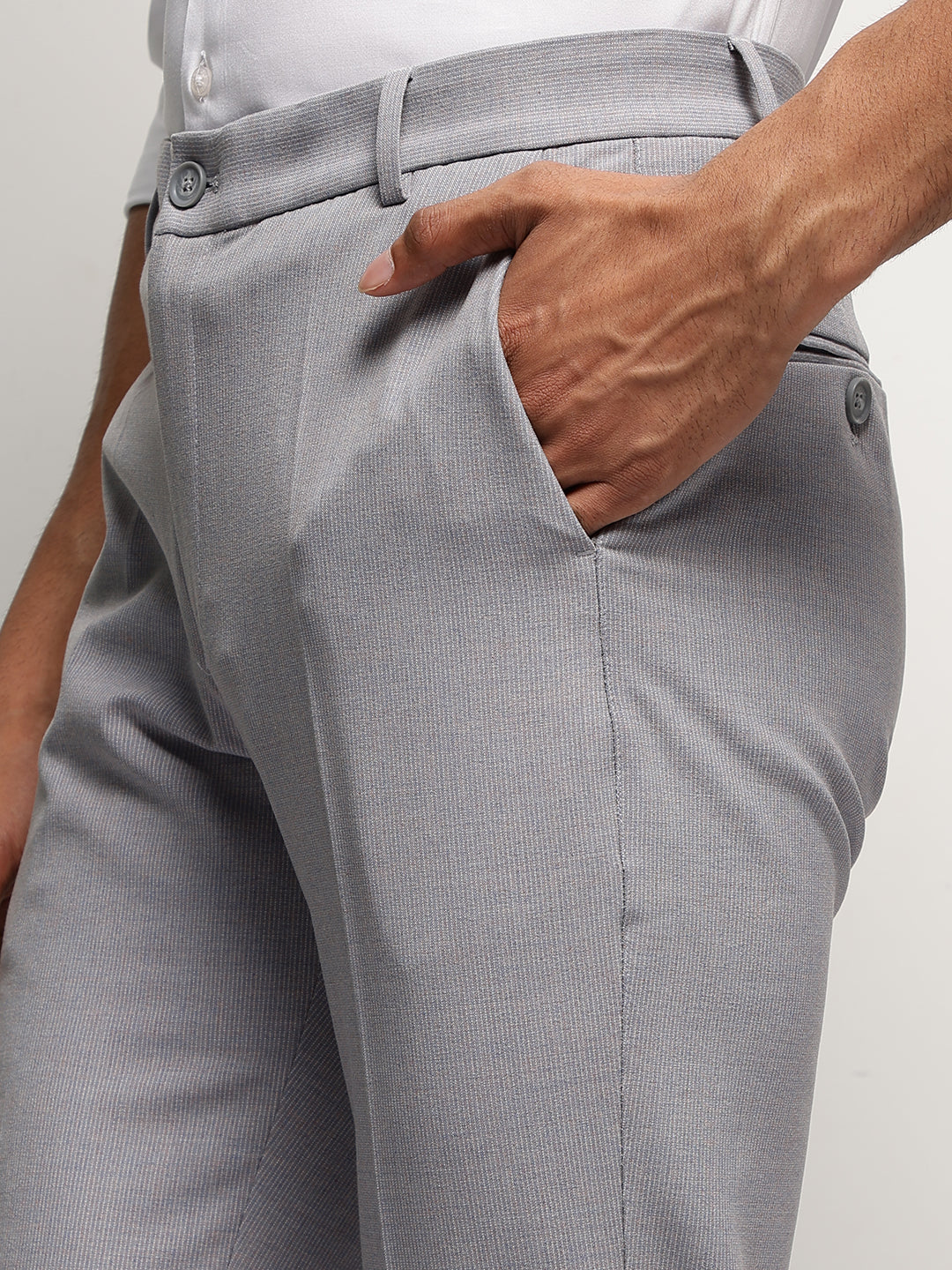 MoveLite™ Striped Trousers in Light Blue