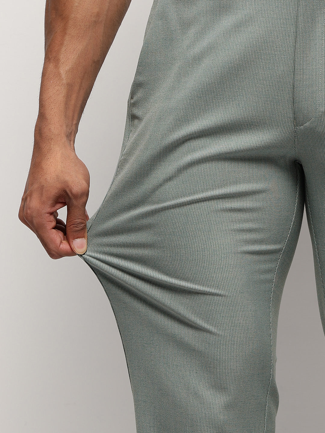 MoveLite™ Striped Trousers in Light Green