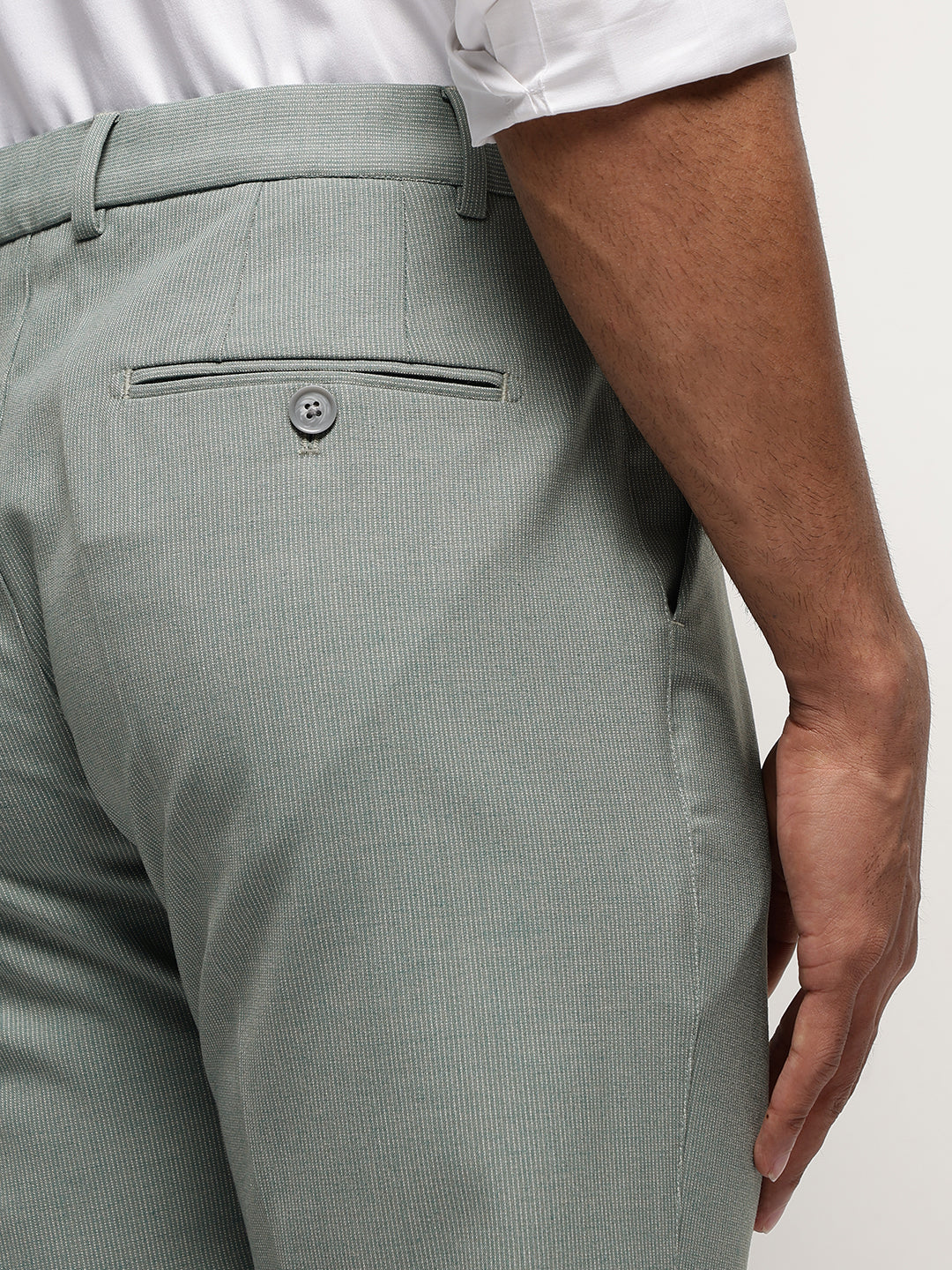 MoveLite™ Striped Trousers in Light Green