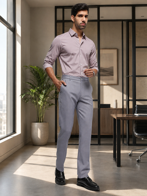 MoveLite™ Striped Trousers in Slate Blue