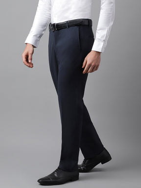 Formal 4 way Stretch Trousers in Mel Blue- Slim Fit