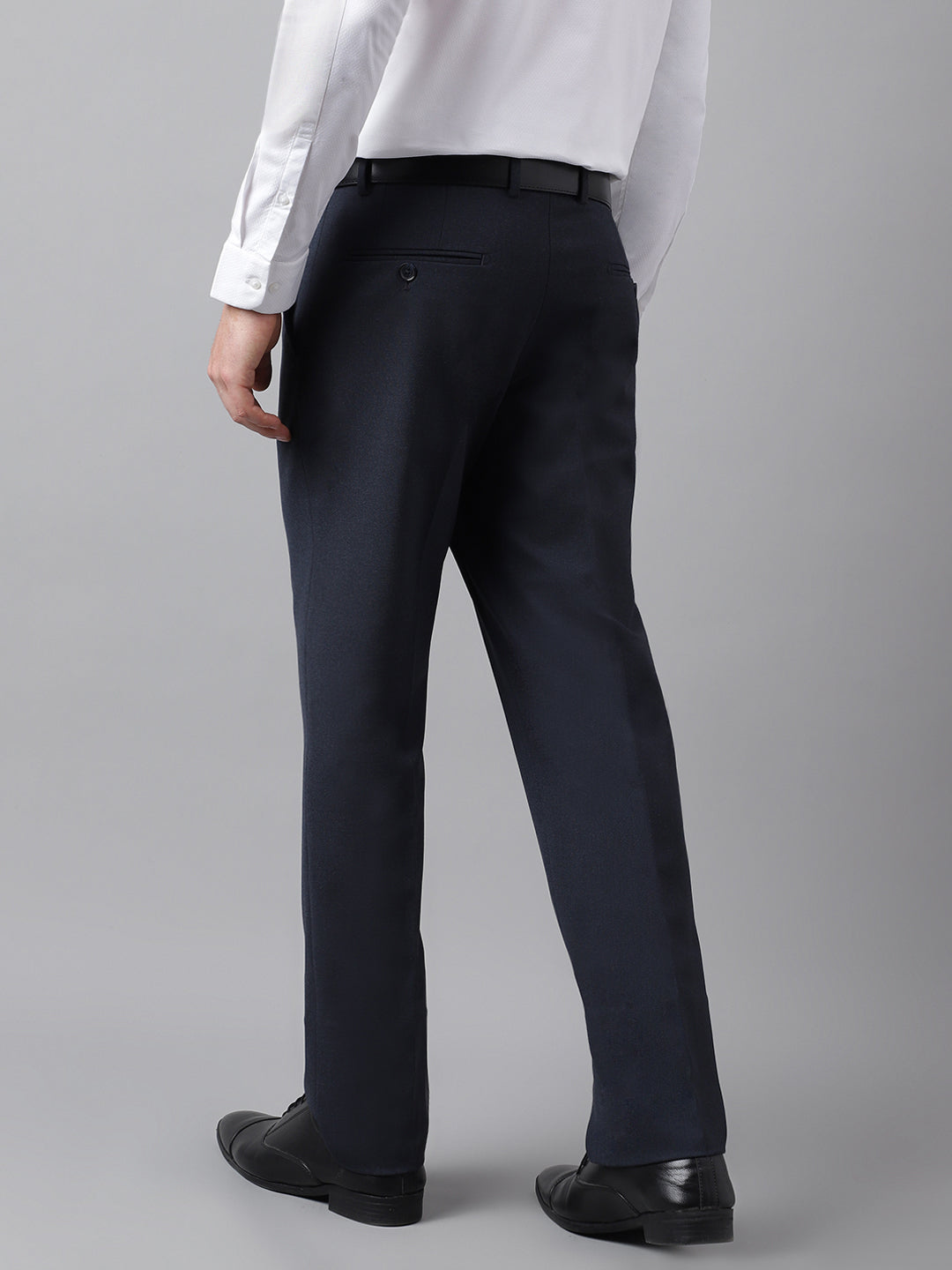 Formal 4 way Stretch Trousers in Mel Blue- Slim Fit