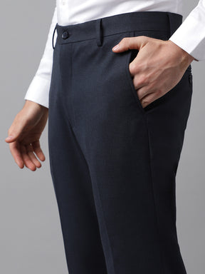 Formal 4 way Stretch Trousers in Mel Blue- Slim Fit