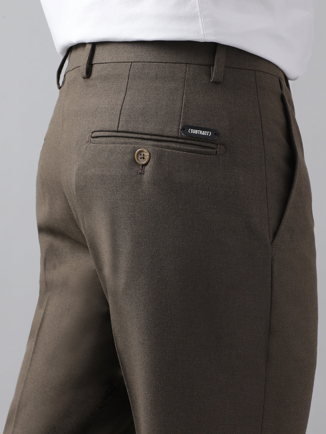 BROWN PLEATED DRESS PANTS REGULAR FIT SUPER 150'S ITALIAN WOOL FABRIC ::  MEN'S DRESS PANTS :: ITALSUIT