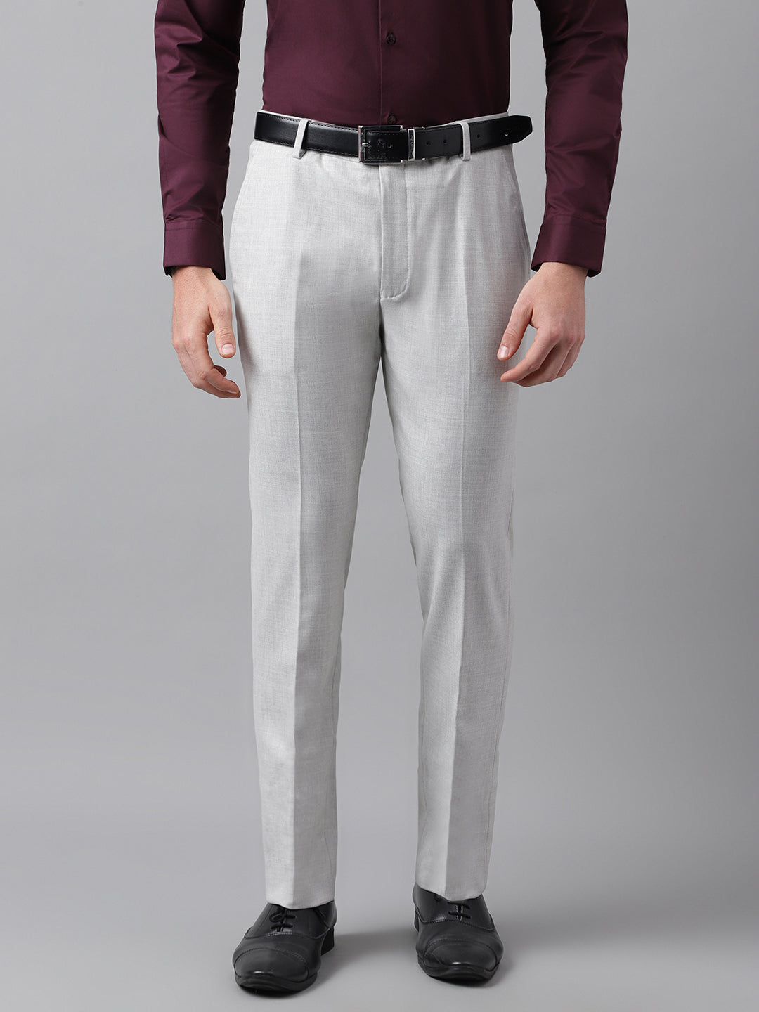 4-Way Stretch Formal Trousers in Lunar Grey - Slim Fit
