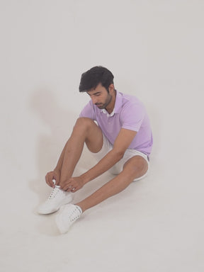 Organic Cotton Polo in Lilac