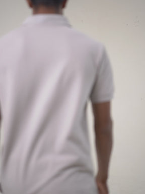 Organic Cotton Polo in Light Grey