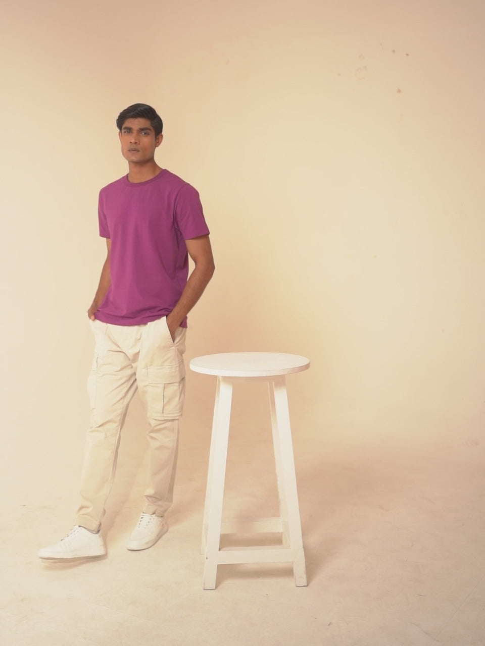 4-Way Stretch T-Shirt in Purple