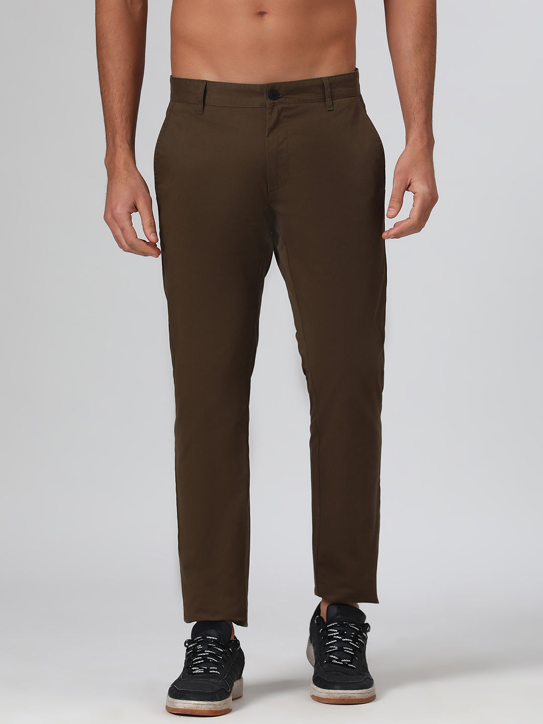 Organic Cotton Stretch Chino in Olive- Slim Fit