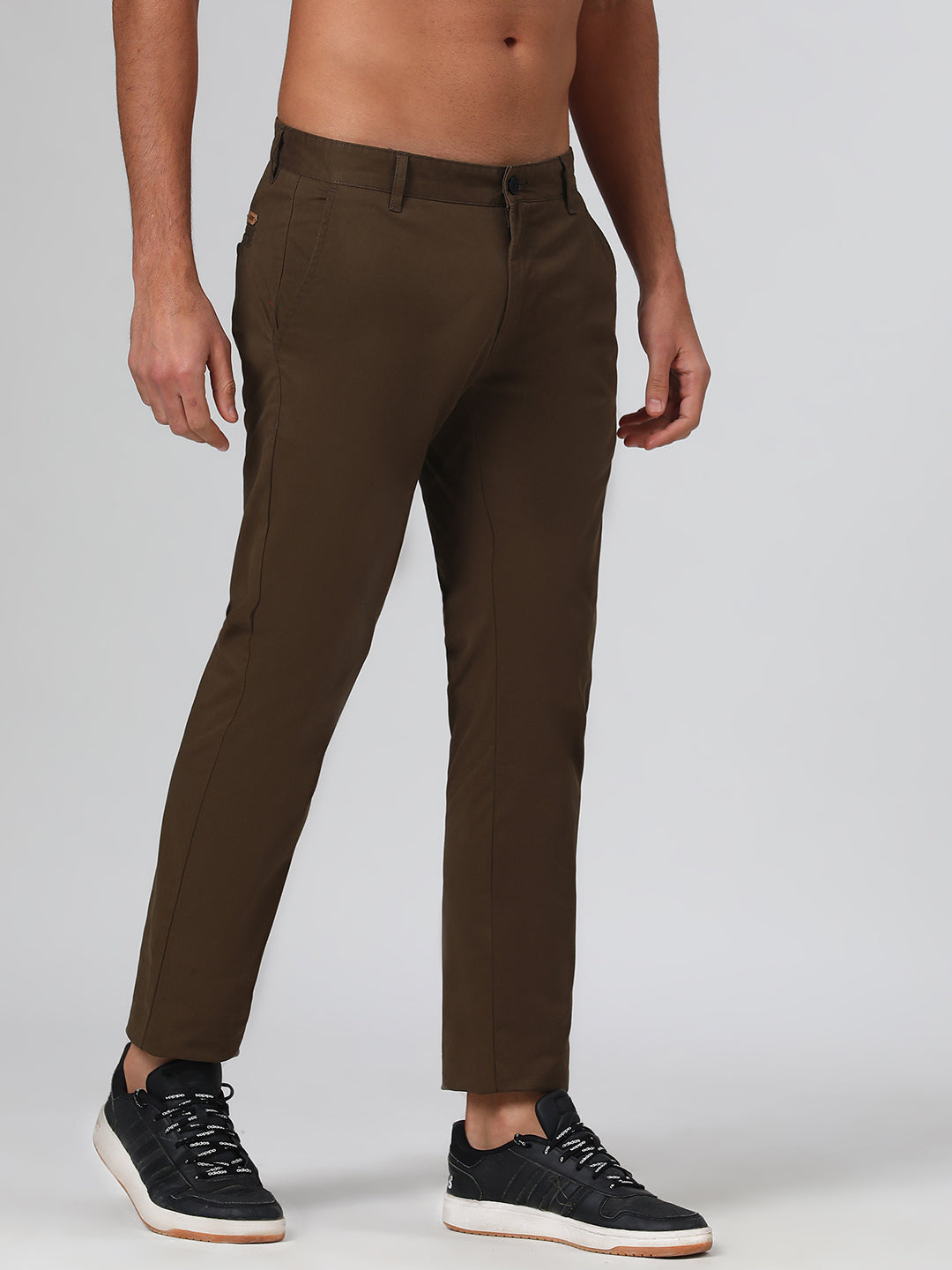 Organic Cotton Stretch Chino in Olive- Slim Fit