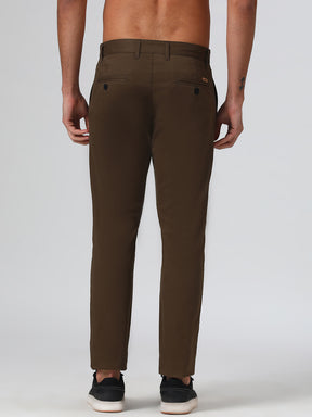 Organic Cotton Stretch Chino in Olive- Slim Fit