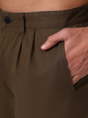 Organic Cotton Stretch Chino in Olive- Comfort Fit